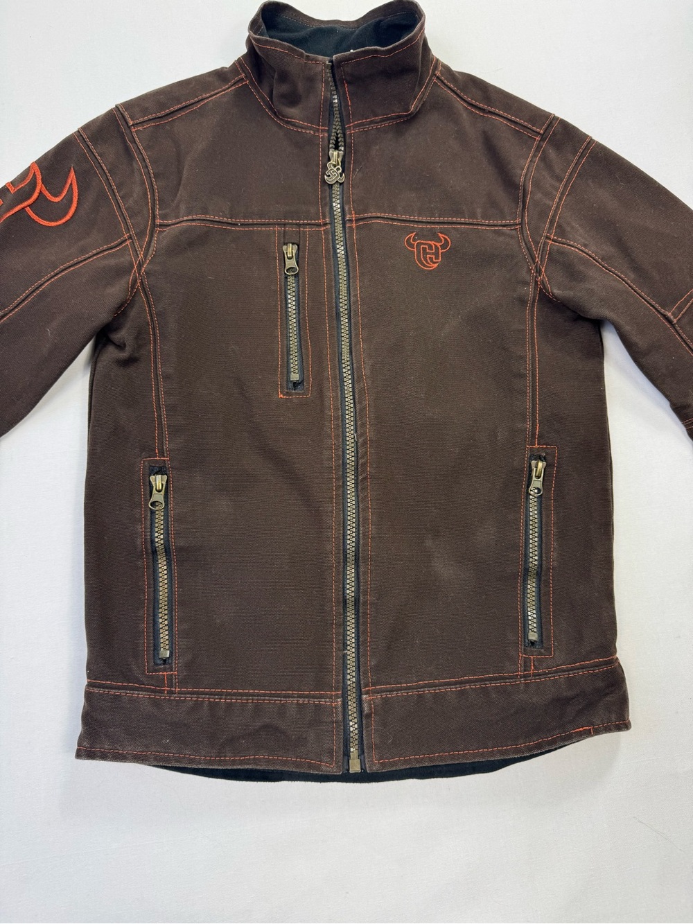 Kids Cowboy Hardware Canvas Weatherproof Jacket size medium boys